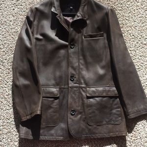 Brooks brothers leather jacket